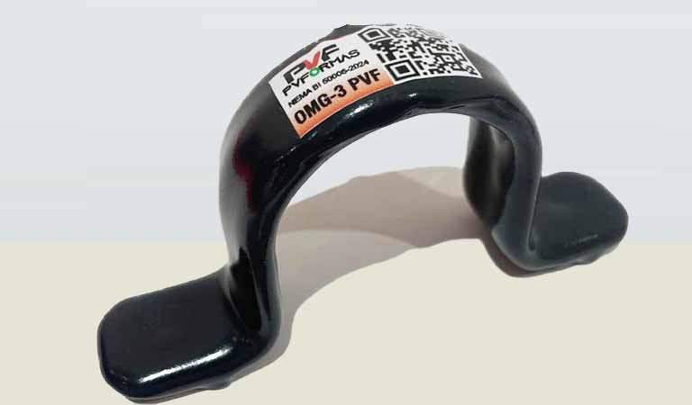 abrazadera tipo omega para tuberia conduit pvformas